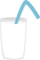 kopp av mjölk, illustration, vektor på vit bakgrund.