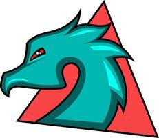 Dragon-Gaming-Logo-Illustrationsvektor auf weißem Hintergrund vektor