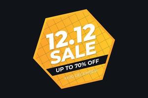 12.12 Shopping Day Sale Banner Design. vektor