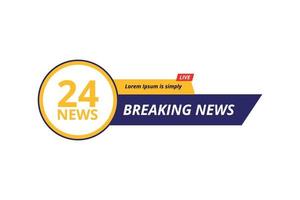 Breaking News TV-Banner-Design. vektor