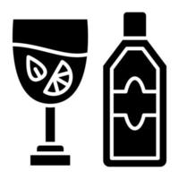 Gin-Tonic-Icon-Stil vektor