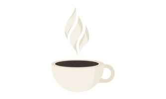 Illustration einer Tasse heißen Kaffees vektor