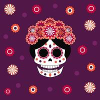 dia de los muertos symbol katrina vektorillustration im karikaturstil vektor