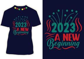 T-Shirt-Design für das neue Jahr vektor