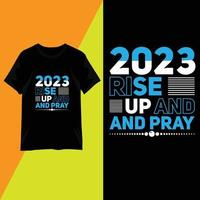 T-Shirt-Design 2023 zitiert Typografie vektor