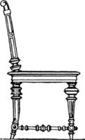 modern sockerrör stol, årgång illustration. vektor