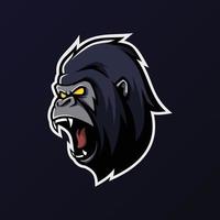 arg gorilla maskot logotyp vektor illustration design - djur maskot logotyp