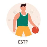 mbti Personentypen Konzept. Sozionik mbti. Persönlichkeitstest. flache vektorillustration vektor