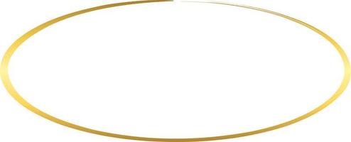 oval guld borsta stroke design element vektor