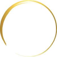 cirkel guld borsta stroke design element vektor