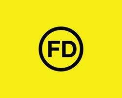 fd df logotyp design vektor mall