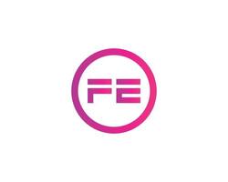 fe ef-Logo-Design-Vektorvorlage vektor
