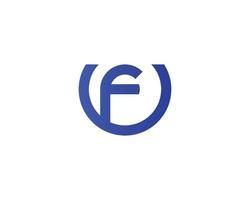 fu uf-Logo-Design-Vektorvorlage vektor