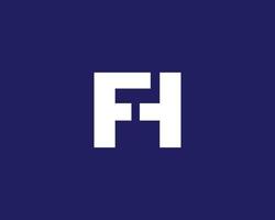 fh hf logotyp design vektor mall