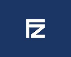 F Z zf logotyp design vektor mall