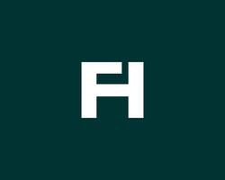 fh hf logotyp design vektor mall