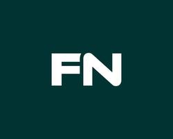 fn nf logotyp design vektor mall