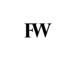 fw wf logotyp design vektor mall