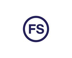 fs sf logotyp design vektor mall