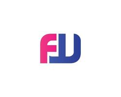 fw wf logotyp design vektor mall