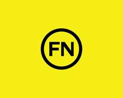 fn nf logotyp design vektor mall