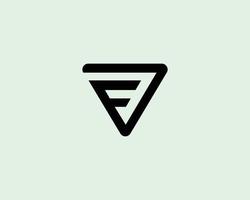 fv vf logotyp design vektor mall