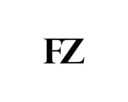 F Z zf logotyp design vektor mall