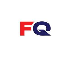 fq qf logotyp design vektor mall