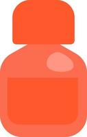 orange vitamine flaska, illustration, vektor, på en vit bakgrund. vektor