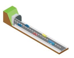 isometrisk vektor väg betalning kolla upp ikon med vägtull hinder på motorväg, godkänd bilar och lastbilar . lämplig för diagram, infografik, och Övrig grafisk tillgångar