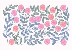 Vector Roses och blad