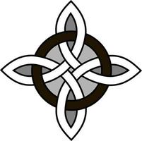 medeltida celtic Knut. keltisk, irländsk knop prydnad. celtic symbol, ändlös Knut form vektor ikon, oändlig anda enhet symbol, hednisk cirkel stam- symbol grafisk isolerat