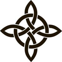 medeltida celtic Knut. keltisk, irländsk knop prydnad. celtic symbol, ändlös Knut form vektor ikon, oändlig anda enhet symbol, hednisk cirkel stam- symbol grafisk isolerat