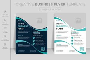 professionelles modernes Webinar-Agentur- und Corporate-Business-Flyer- oder Broschüren-Vorlagendesign vektor