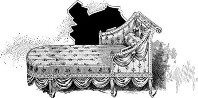 sheraton soffa, årgång illustration. vektor