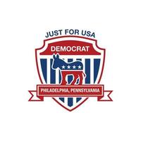 demokrat åsna logotyp begrepp vektor