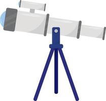 großes Teleskop, Illustration, Vektor auf weißem Hintergrund.