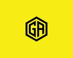 ga ag logo design vektorvorlage vektor