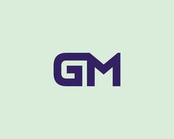 gm mg logotyp design vektor mall