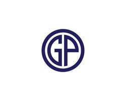 gp pg-Logo-Design-Vektorvorlage vektor