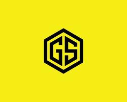 gs sg logotyp design vektor mall