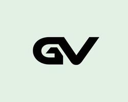 gv vg-Logo-Design-Vektorvorlage vektor