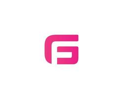 gf fg logotyp design vektor mall