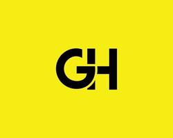 gh hg logotyp design vektor mall