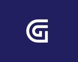 gg-Logo-Design-Vektorvorlage vektor