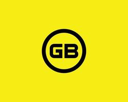 gb bg logotyp design vektor mall