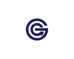 ga ag logotyp design vektor mall