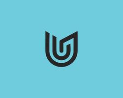 gu ug-Logo-Design-Vektorvorlage vektor