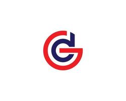 gd dg logotyp design vektor mall