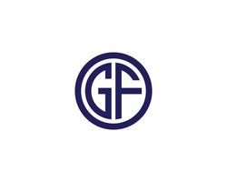 gf fg-Logo-Design-Vektorvorlage vektor